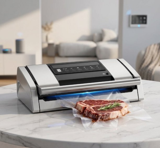 Bonsenkitchen Sellador al Vacío para Alimentos, con Cortador Integrado