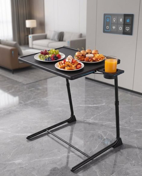 HUANUO Mesa Ajustable para Ver TV, Cenar en la Cama o el Sofá