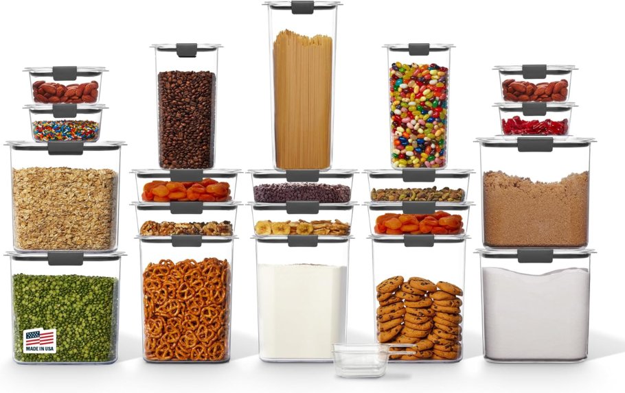 Rubbermaid Brilliance Juego de 20 Recipientes Herméticos sin BPA