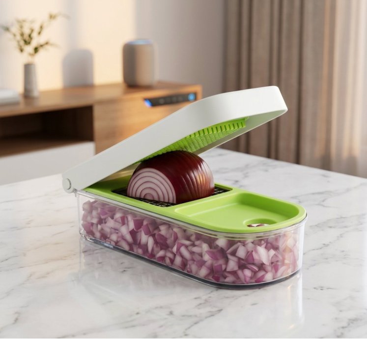 Vidalia Chop Wizard, Picador de Verduras y Frutas con Base de 2 Tazas